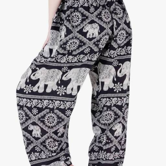 Lannaclothesdesign Woman's Elephant Hippie Boho Yoga Harem Pant - Picture 4 of 5